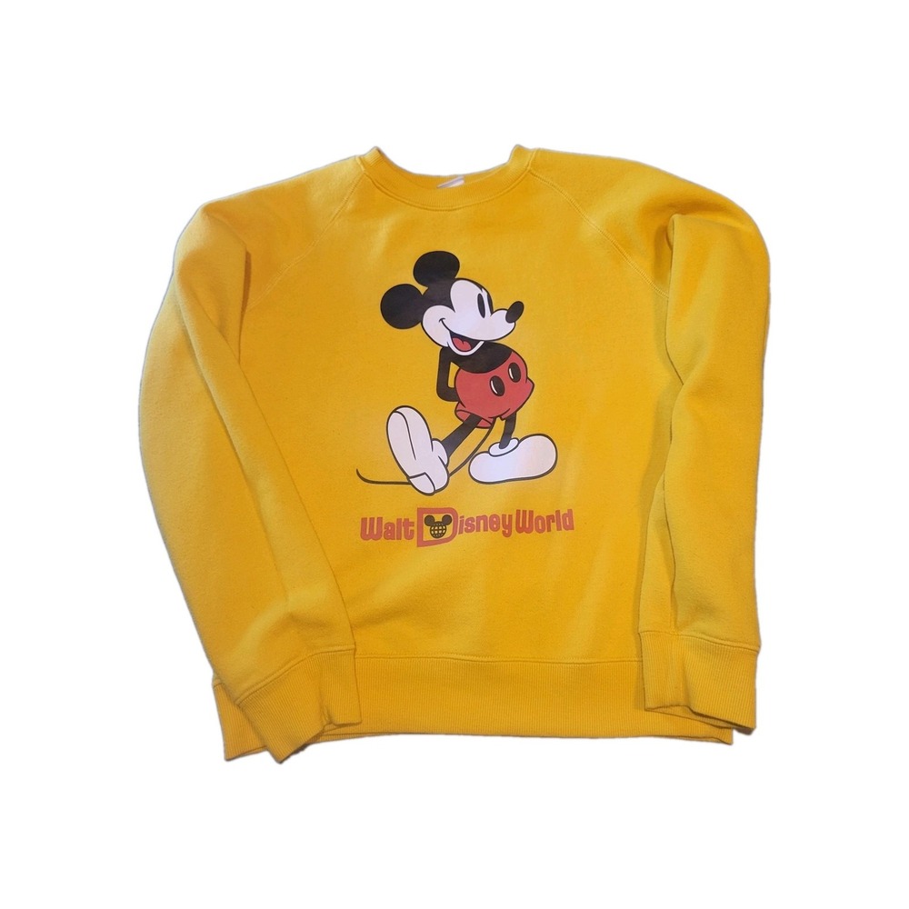 Walt Disney World Mickey Mouse Sweatshirt Size 13 Youth Yellow